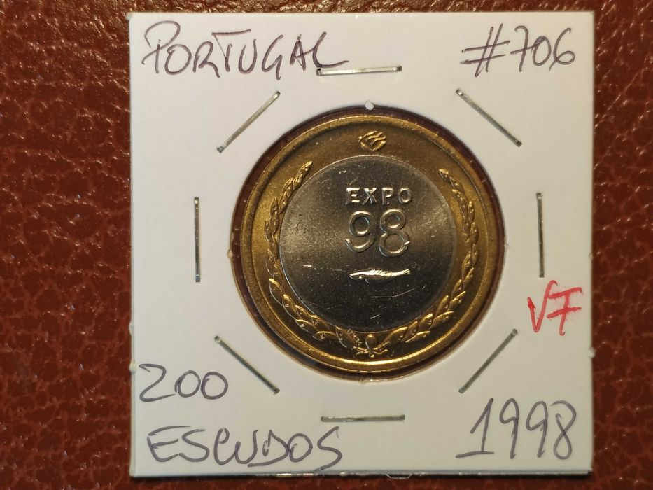 Portugal - moeda de 200 escudos de 1998 Sardinha VF