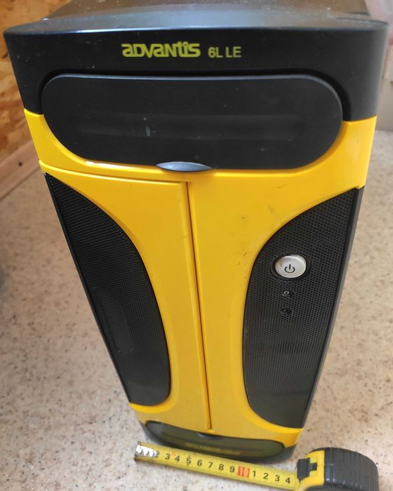 ПК, системный блок (корпус), компьютер. Монитор в довесок (с полосами)