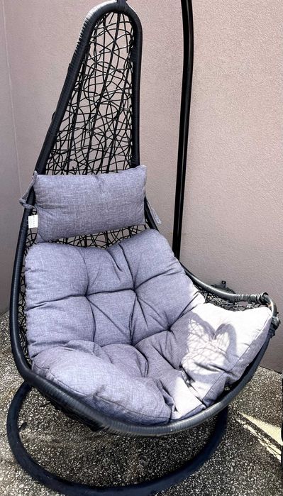 Baloiço cadeira suspenso sofa jardim exterior com almofadas