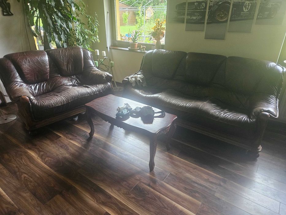Kanapa sofa skórzana 2 i 3 osobowa