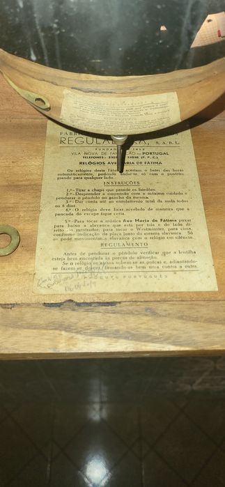Relógio Antigo ( fábrica nacional de relógios) Reguladora