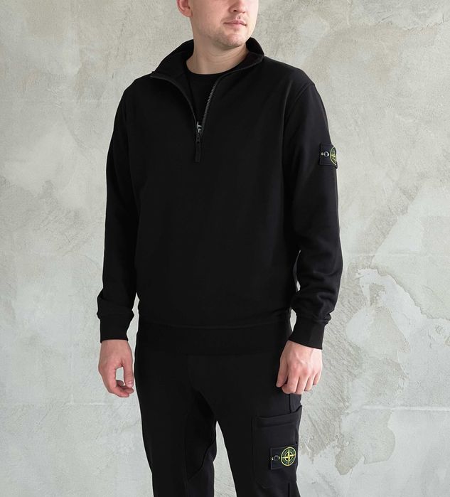 Кофта Stone Island SI Зіп світшот чорний  РОЗМІР - М