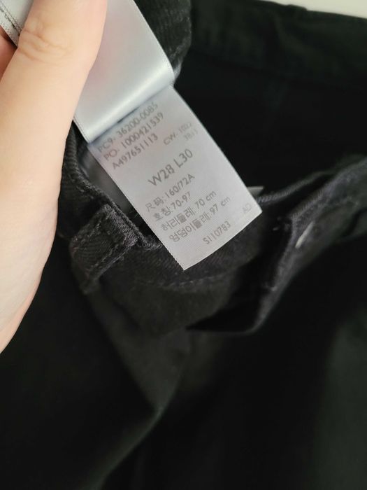 Levi's 501 crop 28x30 W28 L30 levis levisy spodnie jeansy czarne