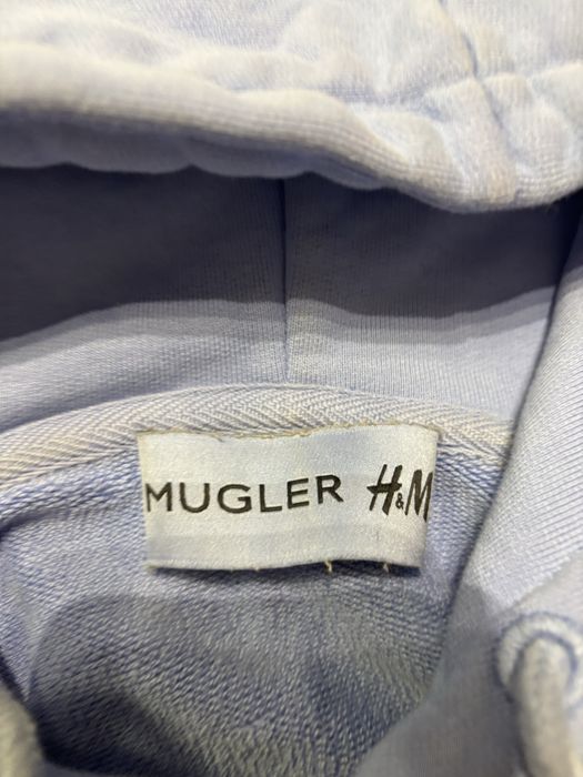 Mugler x H&M Bluza z Kapturem Błękitna Logo XS UNIKAT