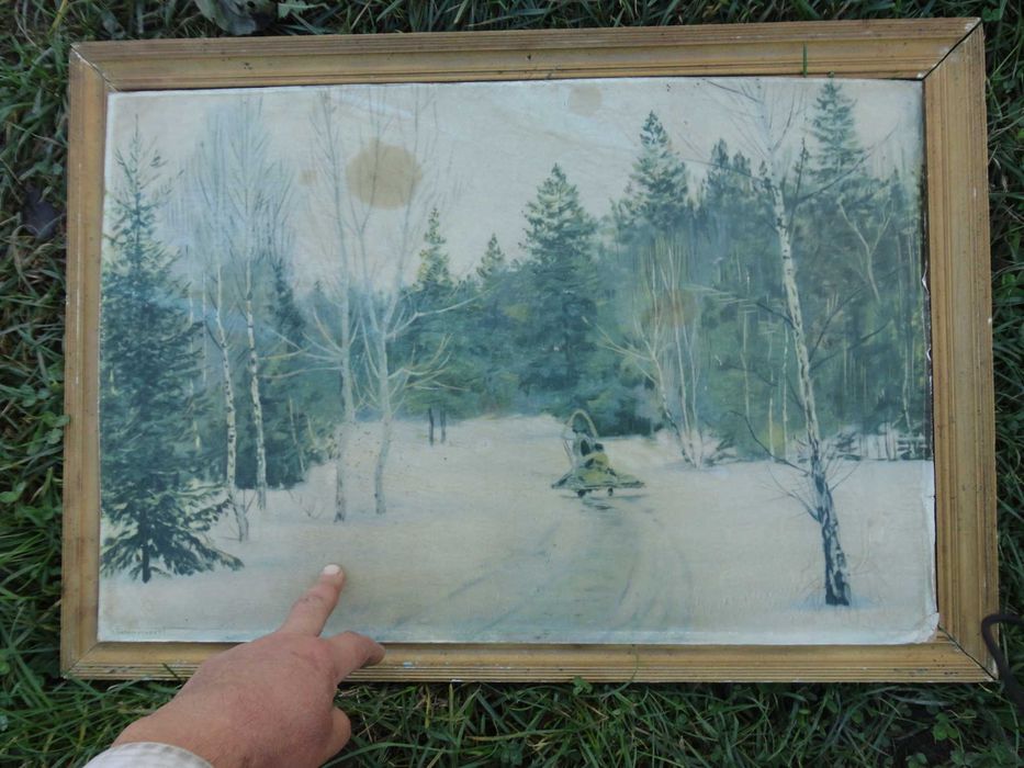 Картина.Репродукція.Мужик на санях.