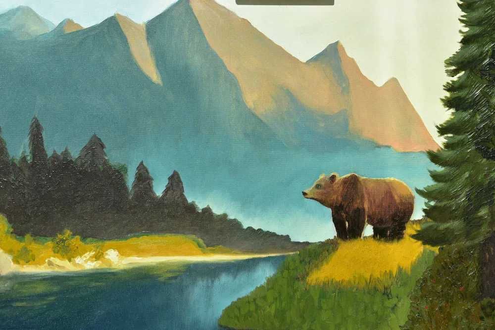 Quadro - Pintura a óleo Original "Wild Alaska"