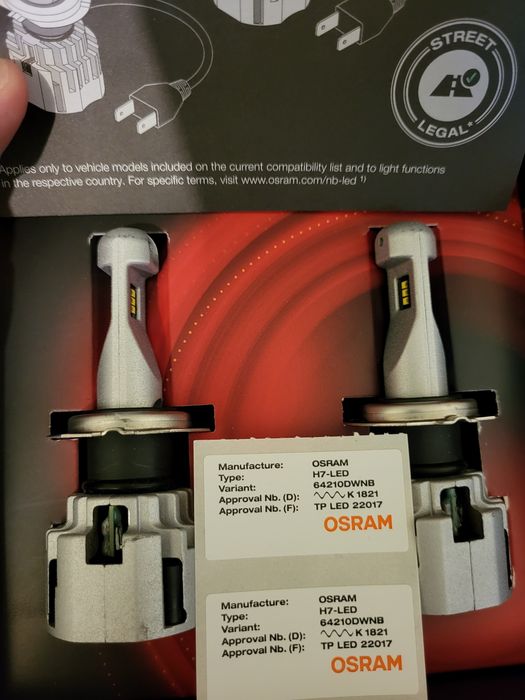 Lâmpadas OSRAM Night Breaker LED H7 – Homologadas, como novas