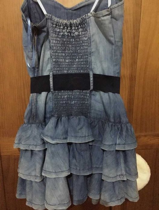 Vestido de ganga curto