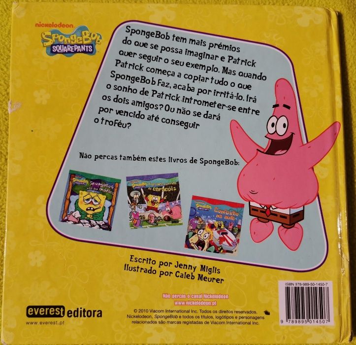 Livro Infantil SpongeBob Square Parts nickelodeon E o vencedor é