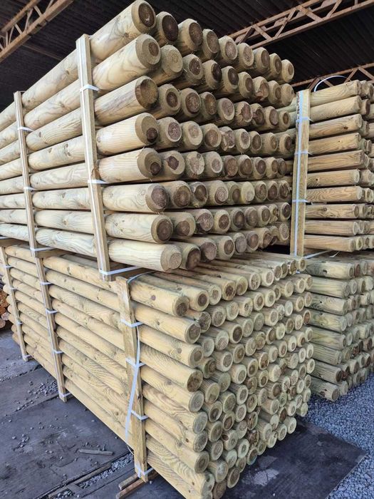 Palik do drzewek 5x250 cm Impregnowana Podpora Palisada do Nasadzeń