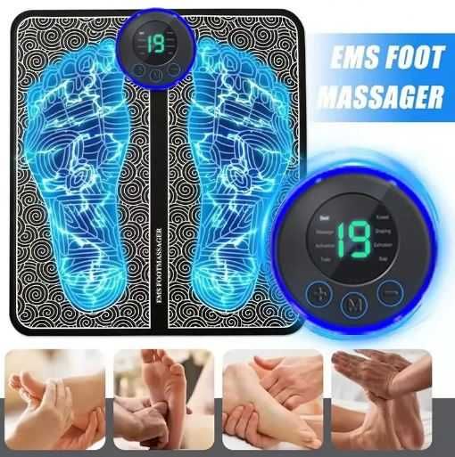 Masażer EMS do stóp - mata do relaksu - elektromasażer - akumulatorowy