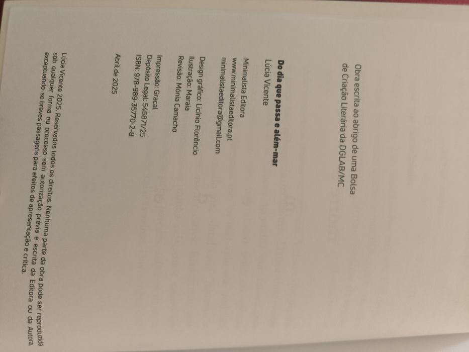 Do dia que passa e além-mar
