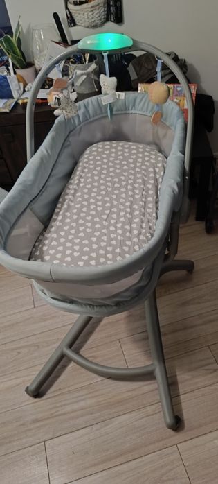 Chicco Łóżeczko Baby Hug AIR 4w1 Antique Sky + dodatki