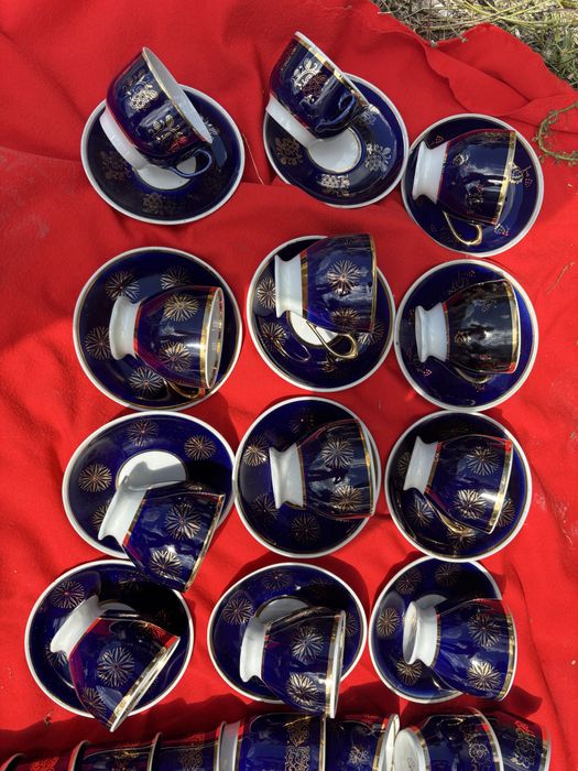 Чашки кобальт 220 і 380 мл посуда ссср посуд сервіз довбиш баранівка