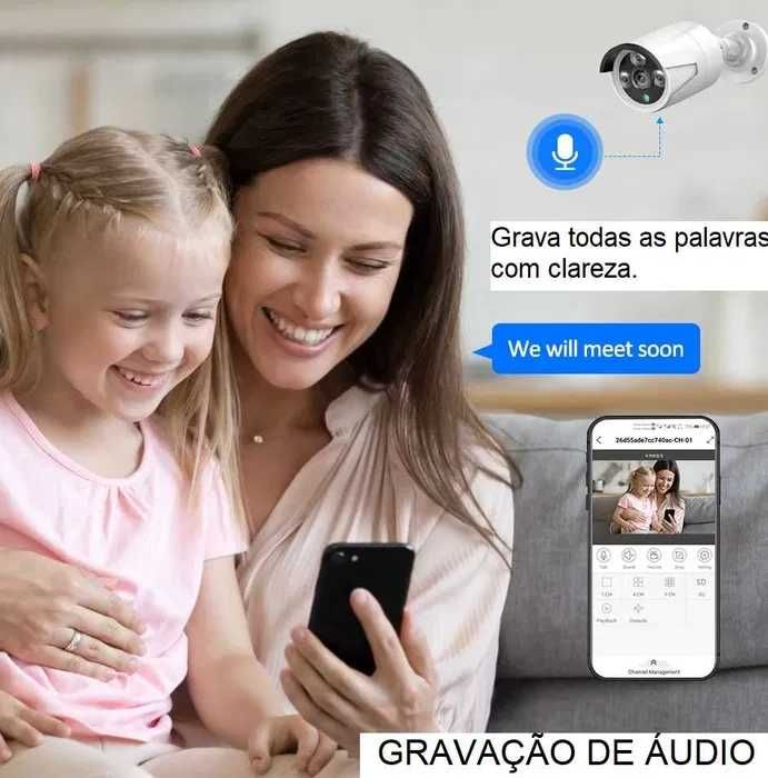 (NOVO) Kit 4/8 Câmaras Video Vigilância • SEM FIOS • Full HD64751815590019124