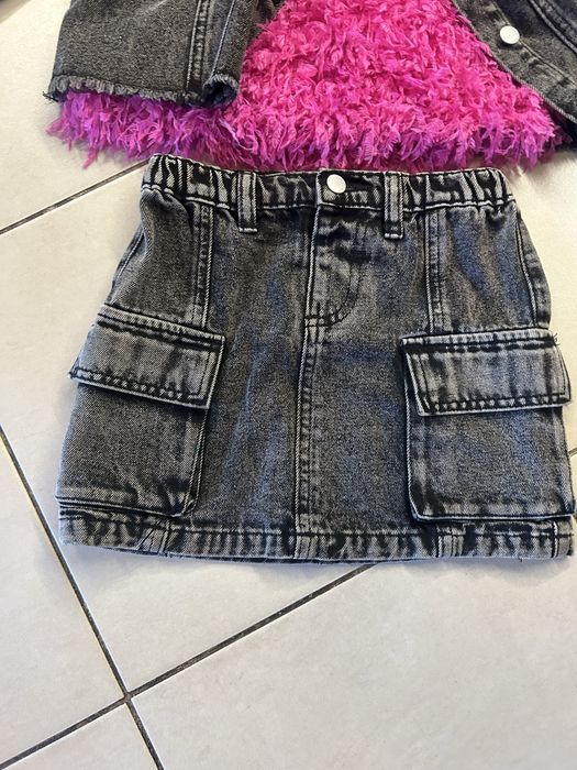 Komplet czarny jeansowy 122