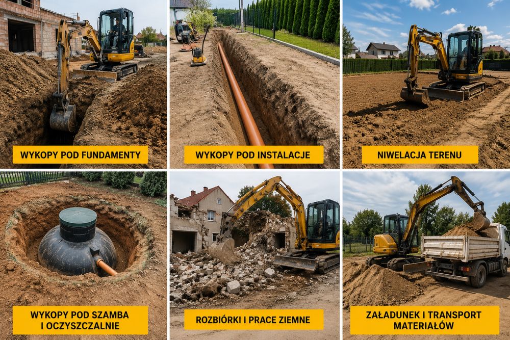 Usługi Mini Koparka do 3t