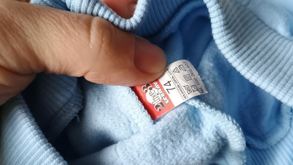 Spodnie dresowe niemowlęce r. 74 błękitne