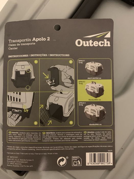 Caixa NOVA transportadora p/ cães e gatos