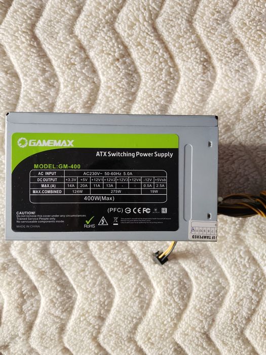 Блок питания Gamemax GM - 400 в рабочем состоянии