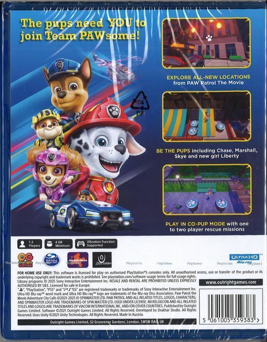 Psi Patrol Miasto Przygód Wzywa (PS5) Gra nowa w folii