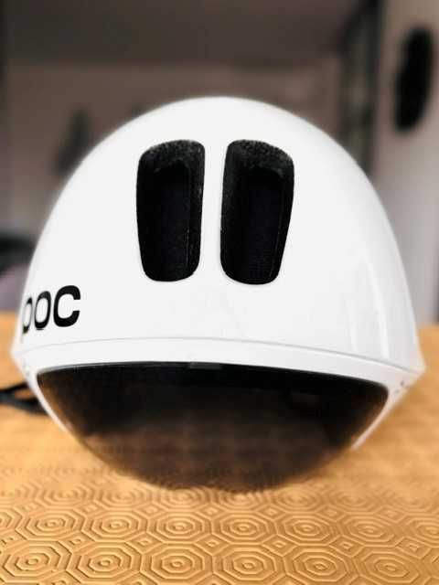 Capacete bicicleta - Triatlo, Contrarelógio - POC Tempor branco