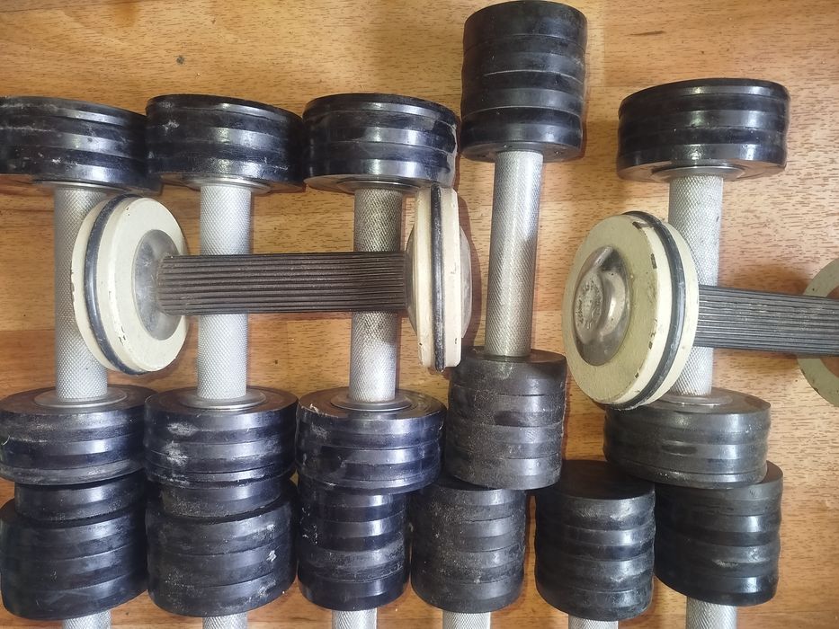 Разборные гантели в резине СССР 2, 3.5, 5 кг.