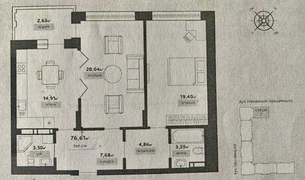 2-кімнатна квартира за адресою вул. Щекавицька (площа 78 м²) - Atlanta.ua - фото 21