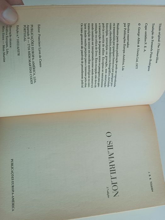 J R R Tolkien - O Silmallirion