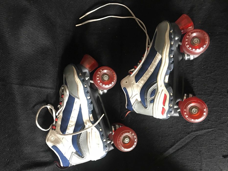 Patins Quad Retro N°38  + Kit Domyos de Proteções S – Quase Novos