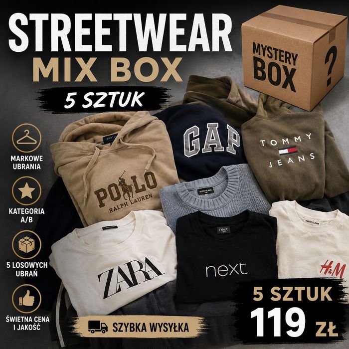 Streetwear Mix Box 5 szt – Zestaw ubrań w kategorii A/B