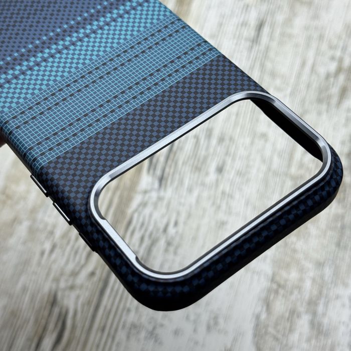 Чехол тонкий Fibra Carbonite MagSafe на iPhone 17 Pro Max/ 17 Pro. Carbon Style Pitaka Чохол