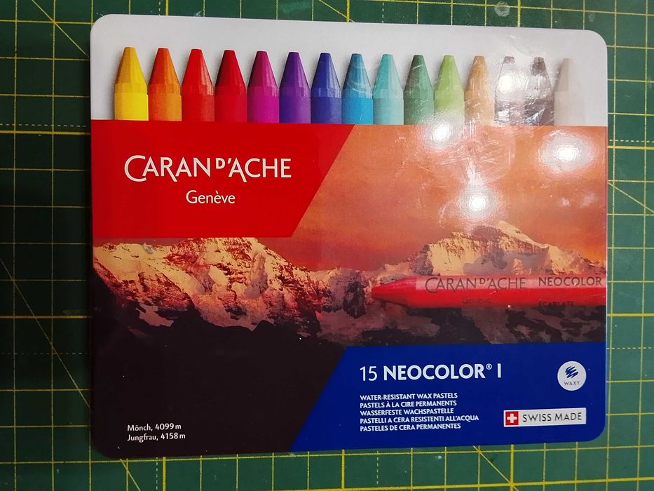 Пастель воскова водостійка Caran d'Ache Neocolor l Набір 15 штук