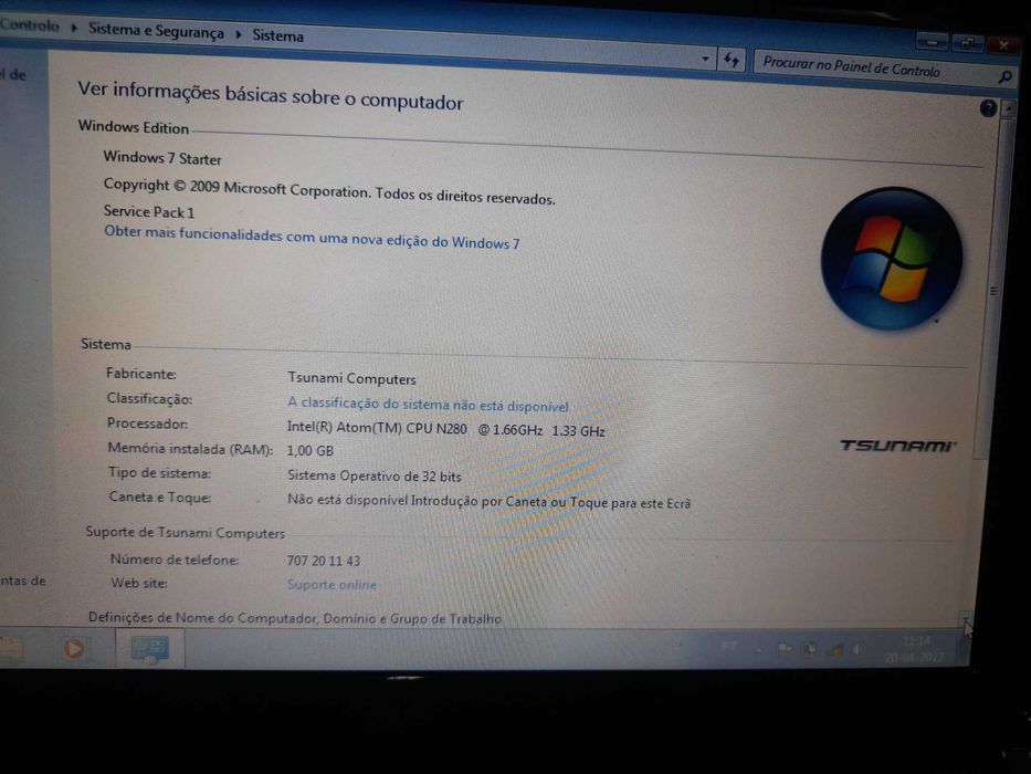 Portátil e impressora