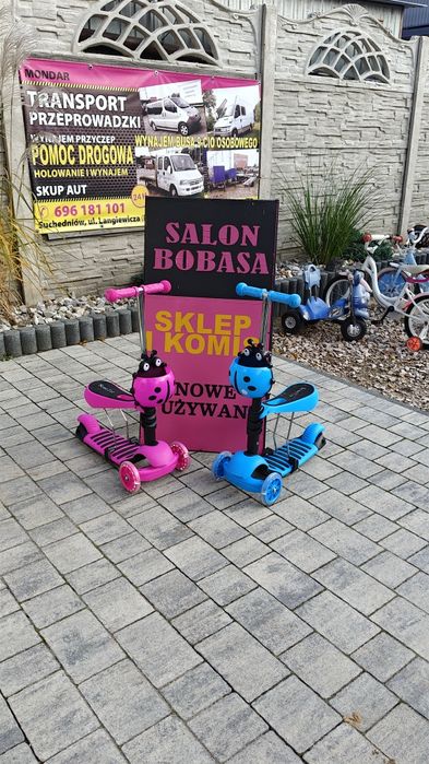 Nowa hulajnoga z siedziskiem, SALON BOBASA Suchedniów Langiewicza 3