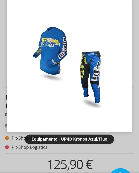 Equipamento motocross enduro- XL