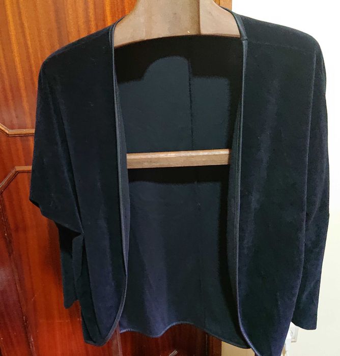 Casaco em algodao aveludado tipo 3/4