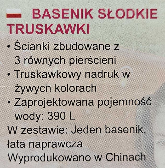 Basen dmuchany Bestway "Truskawka"