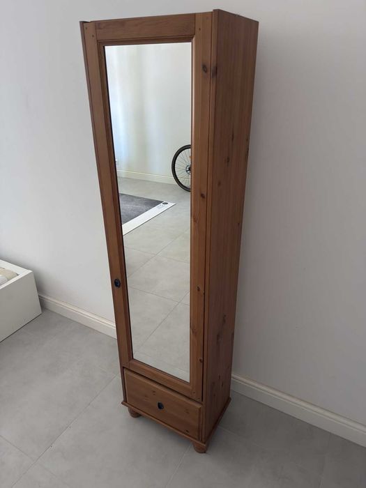 Szafka z lustrem Vintage Ikea Leksvik prawdziwe drewno