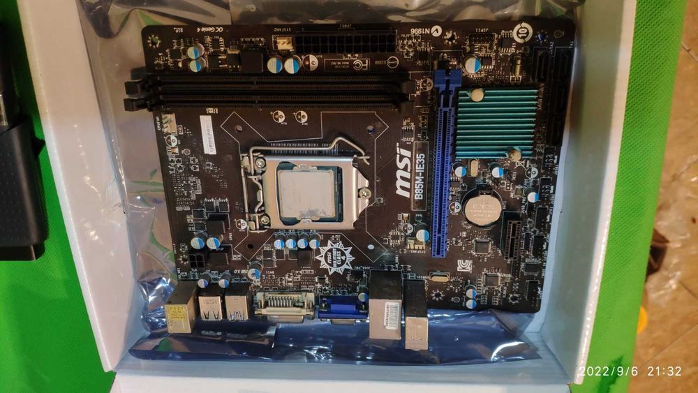 Материнская плата MSI B85M-iE35 s1150, B85 + Celeron g1820