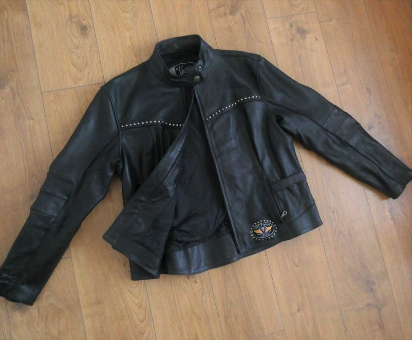 Kurtka skórzana damska VICTORY pilotka SKÓRA biker XXL