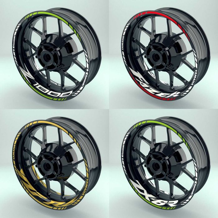 Наклейки на диски обода колеса Yamaha Honda Suzuki Kawasaki BMW R17