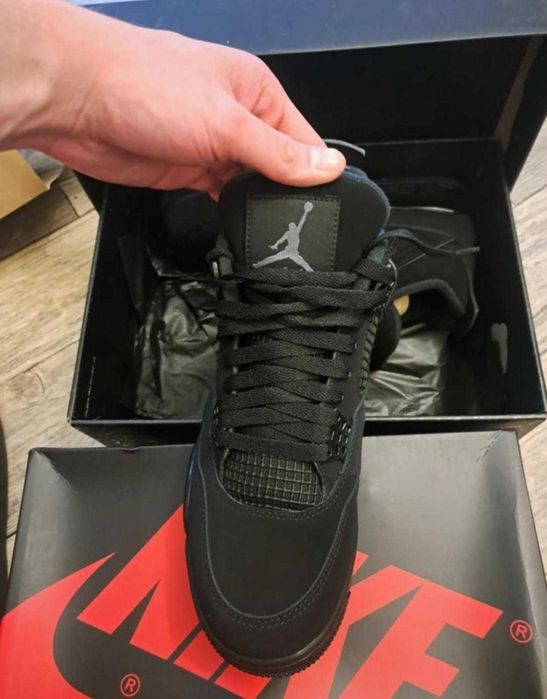 Buty Jordan 4 cale czarne nowe oryginalne buty meskie damskie 36-46