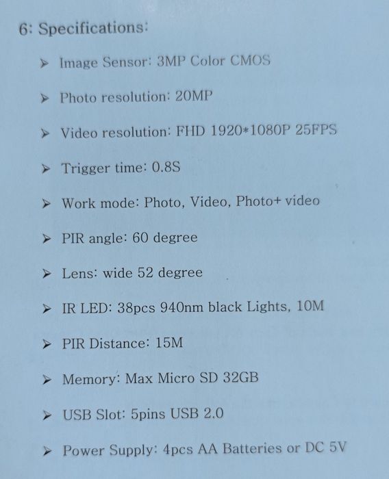 Câmera trail sem WiFi + cartão 32g