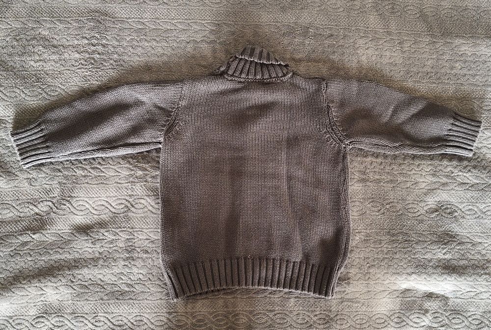 Zapinanany na guziki ciemnoszary sweter Coccodrillo r. 74