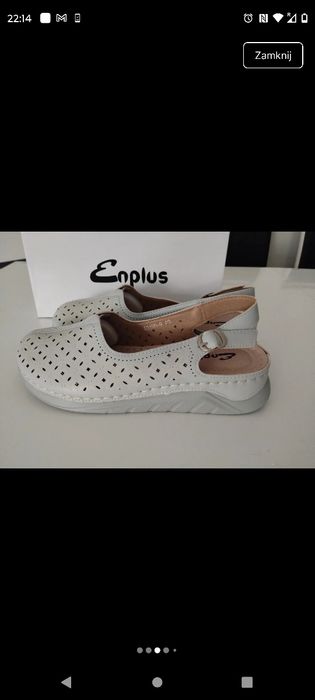 Ażurowe sandały na kliniku -Enplus