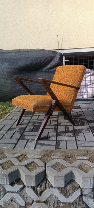 Fotel PRL Zorro unikat Bydgoska fabryka mebli lata 60