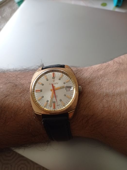 relógio Cauny mecânico paquê de ouro 17 rubis 1940