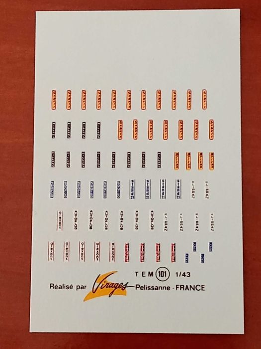 Decalques Rally - Escala 1/43