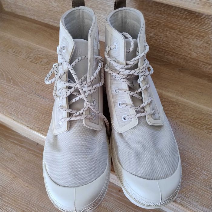 Trampki Palladium Pampa x RAINS - outdoor'owe, białe - unisex